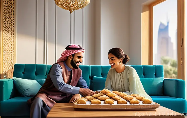 브랜드 마케팅 관련 업계 트렌드 - **Prompt 1: Authentic Connections and Trust in an Arab Home**
    A heartwarming and authentic scene...