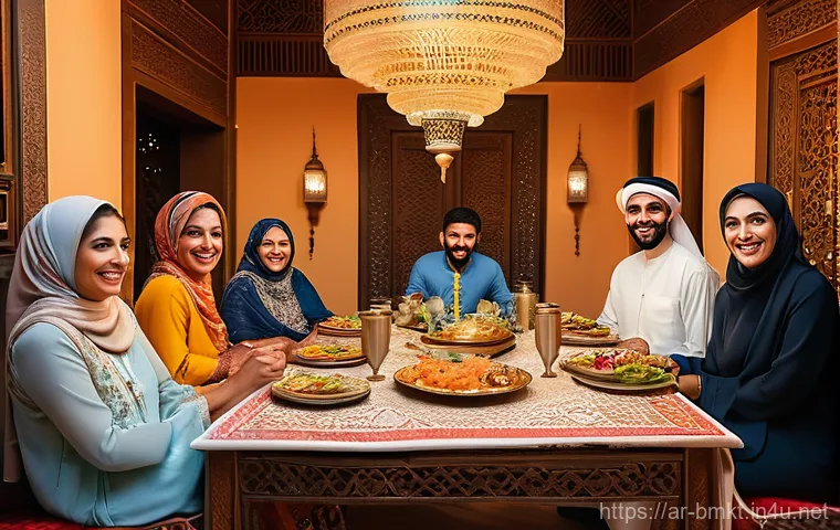 브랜드 마케팅과 문화적 트렌드의 조화 - **Prompt 1: A Joyful Multi-Generational Arab Family Gathering**
    A vibrant, heartwarming scene of...