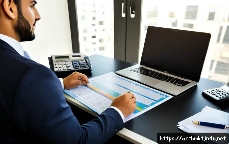 브랜드 마케터를 위한 연봉 협상 체크리스트 - Photorealistic Arab brand marketing professional in smart modest business attire preparing for a sal...